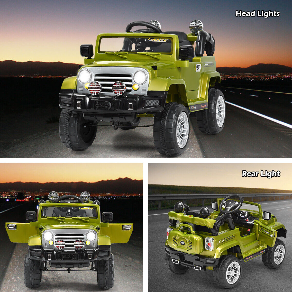 Costway 12V MP3 Kids Ride On Truck Car with RC Remote and Light - Perfect Christmas Gift!