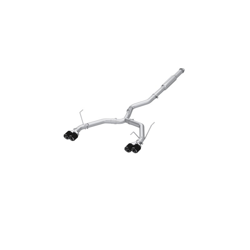 Échappement de course à double embout en fibre de carbone pour Subaru WRX 2022+ avec Cat-Back de 3 pouces et double embout arrière divisé