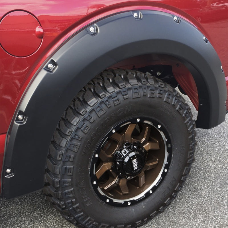 Bushwacker 18-20 Ford F-150 (sauf modèles avec Tech Pkg) Élargisseurs de poche 4 pièces - Agate Black Met