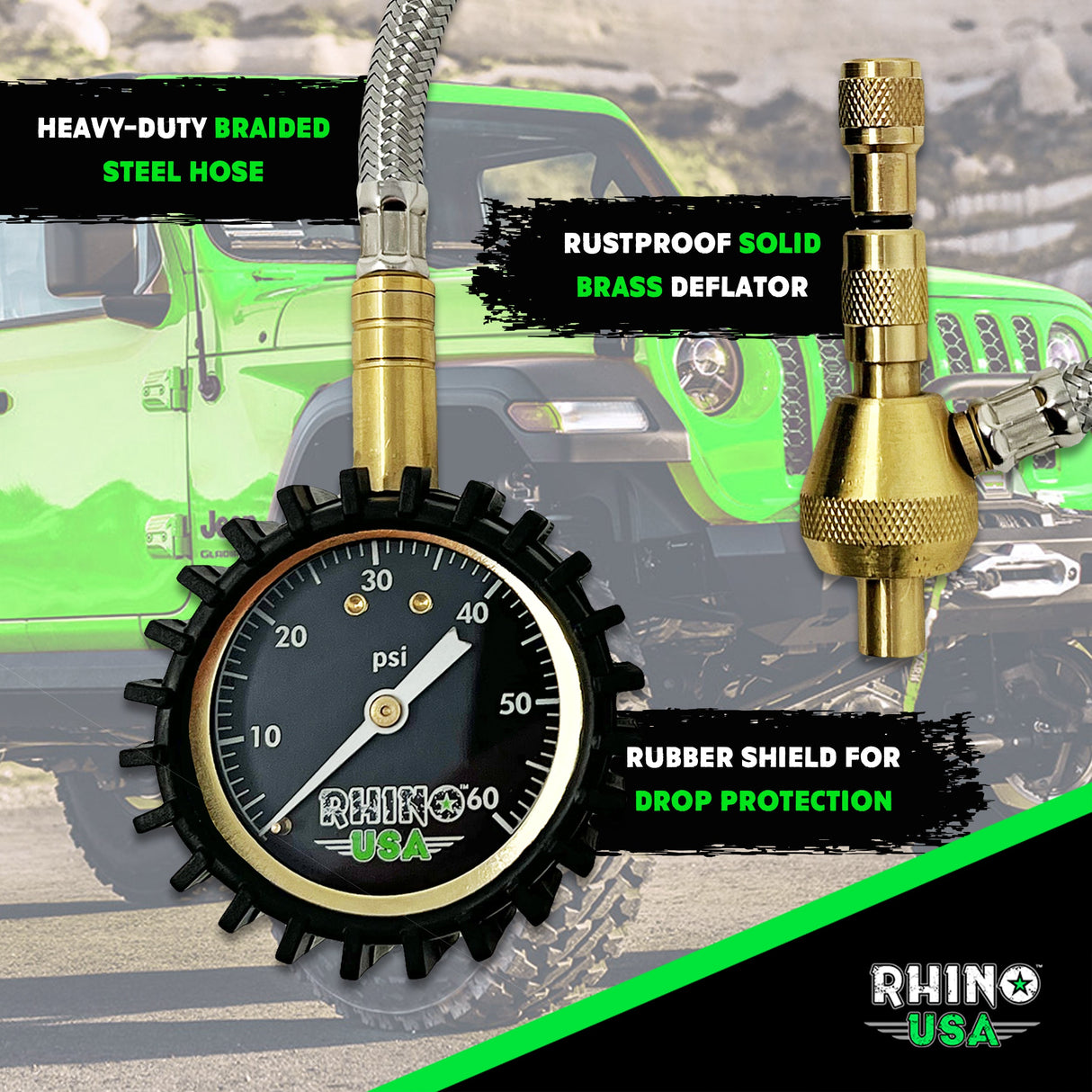 60 PSI Tire Deflator Gauge