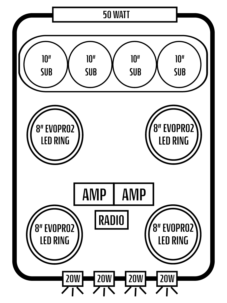 2016+ Can-Am Defender MAX HD7-HD10 Stereo Tops (4-Door) Can-Am
