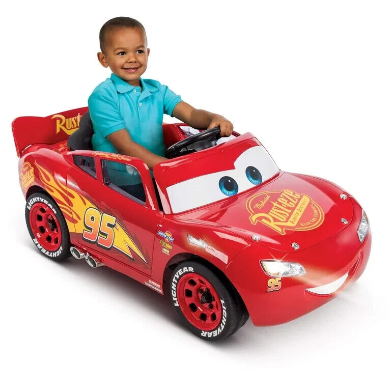 Disney Pixar CARS 6V Battery-Powered Ride On 4 Wheeler for Kids - Fun Toy for Boys and Girls