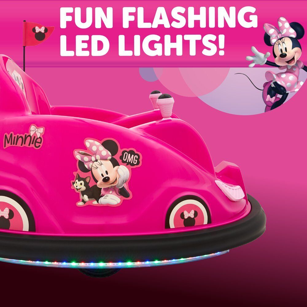 Disney's Minnie Mouse 6V Bumper Car, Battery-Powered Ride-On with Charger Included