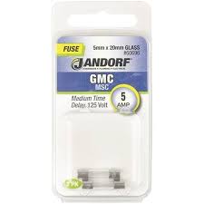 Jandorf Fuse Gmc 5A Time Delay5mm x 20mm Glass #60696 Jandorf