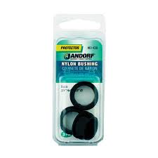Jandorf Conduit Bushing, Nylon, Black, 5/8 in Dia Panel Hole, 0.406 in Thick Panel 3pk #61438 Jandorf