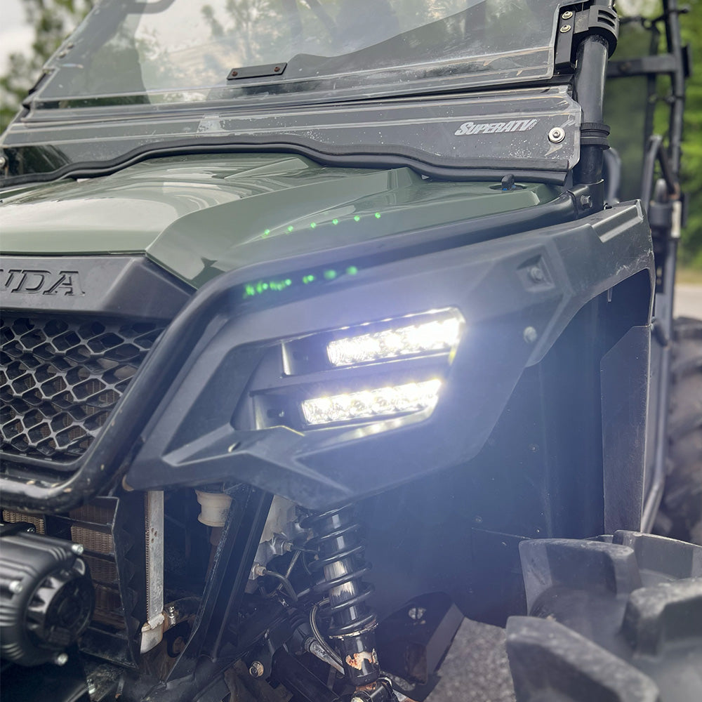 Dual Wide 8" LED Headlights for Honda Pioneer 500 Vessel Powersports