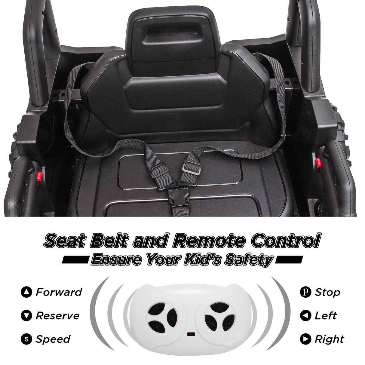 Electric 2-Seater Jeep for Kids with MP3 and LED Lights - 12V Battery Powered for Safe Fun!