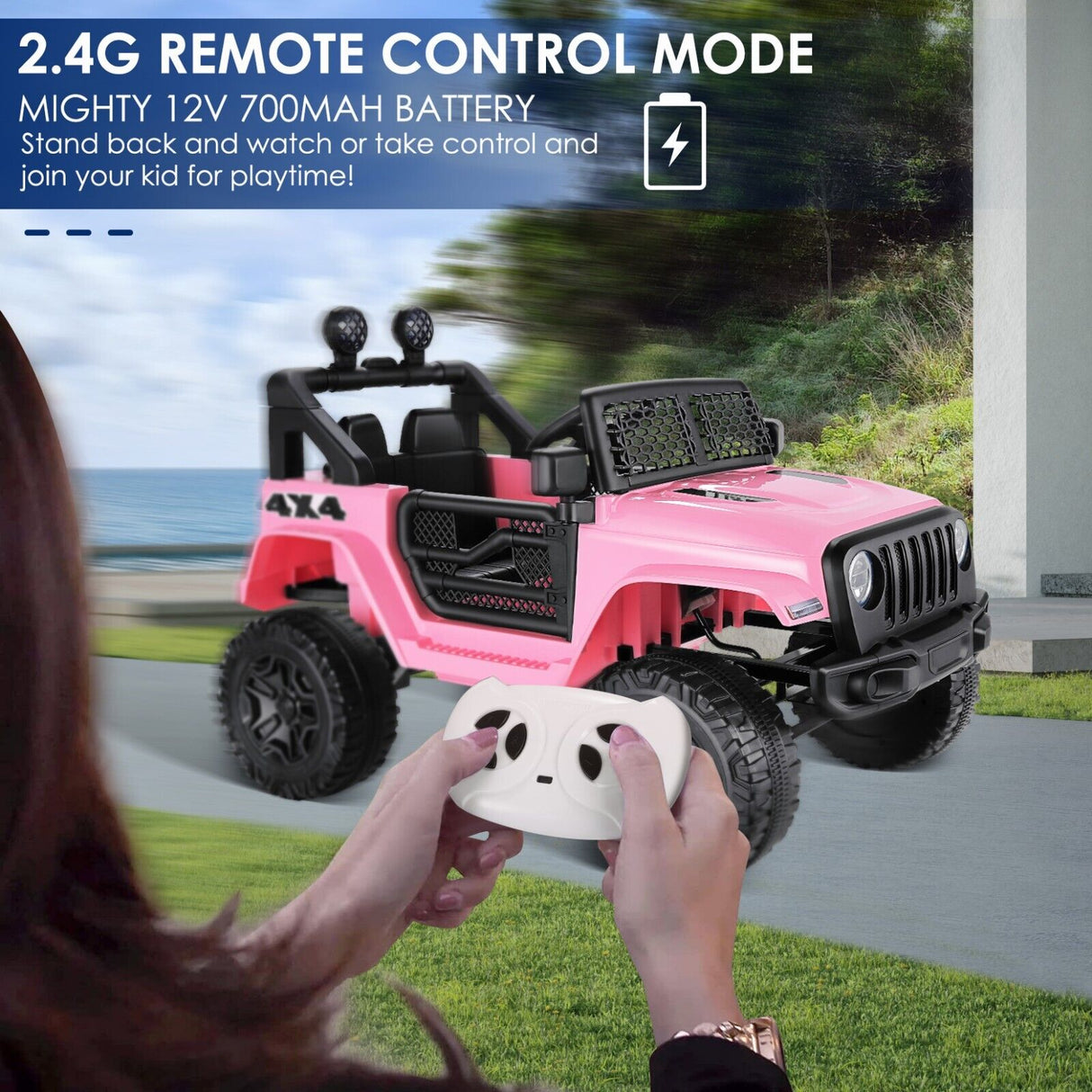 2-Seater Electric Ride-On Truck for Kids with MP3 and Remote Control - 12V Battery Powered