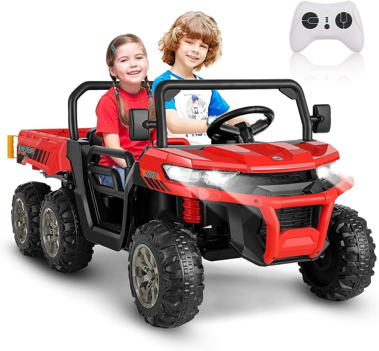Electric 24V 4WD UTV Dump Truck Car for Kids with Dump Bed - 2 Seater Ride-On Toy MagicCars