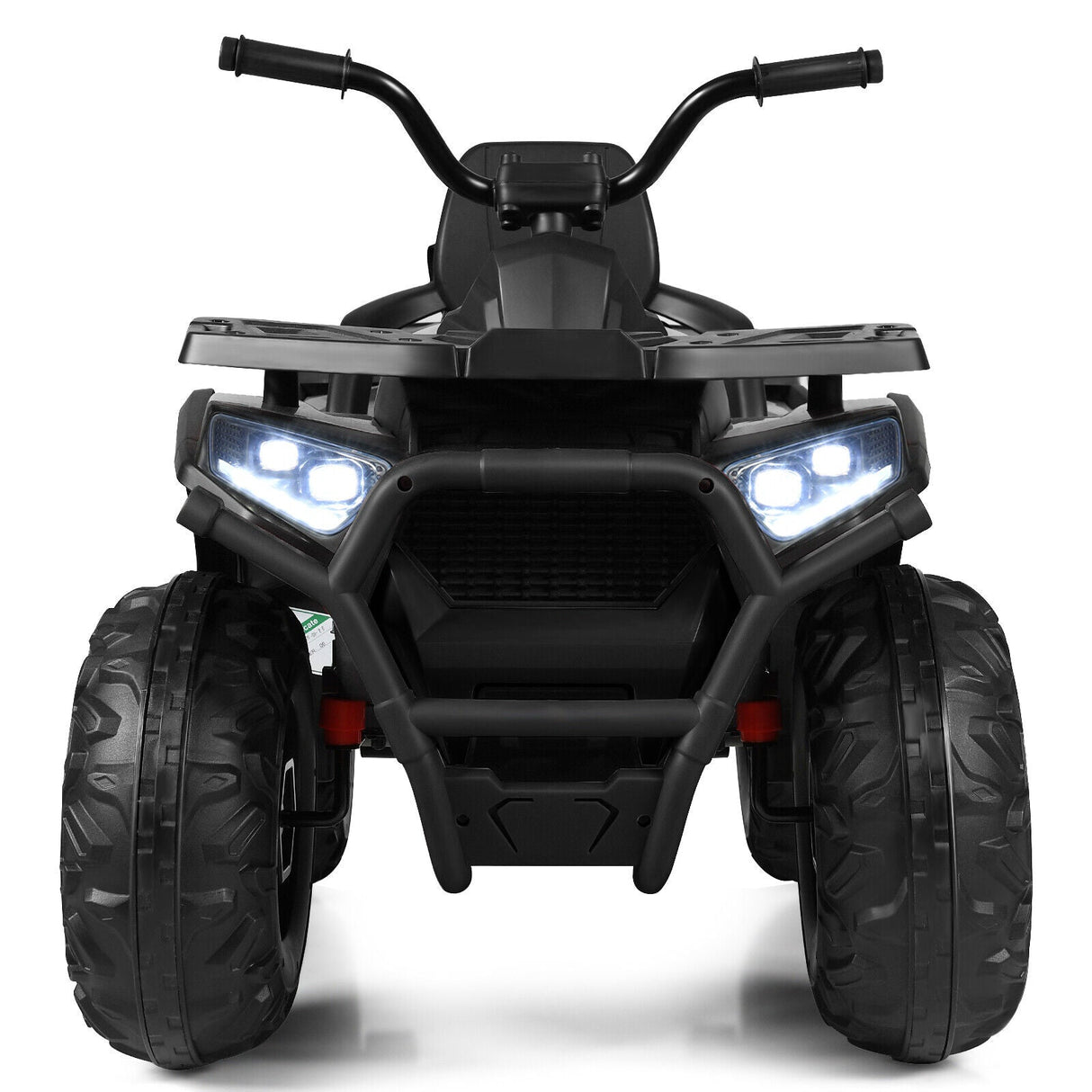 Electric 4-Wheeler ATV Quad Ride On Car for Kids with LED Lights - 12V Black