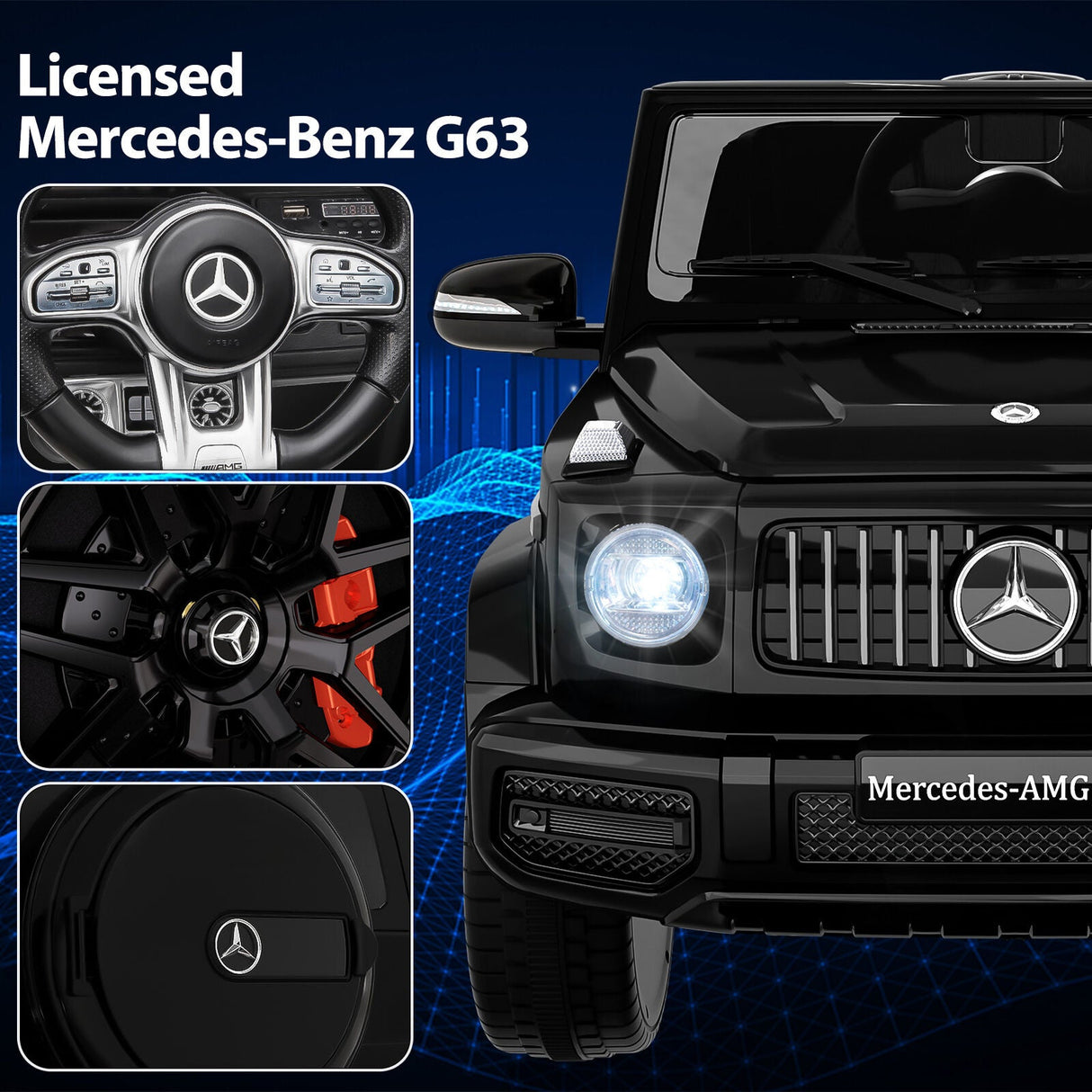 Electric 4 Wheeler Ride-On Car for Kids with Parental Remote Control and Music