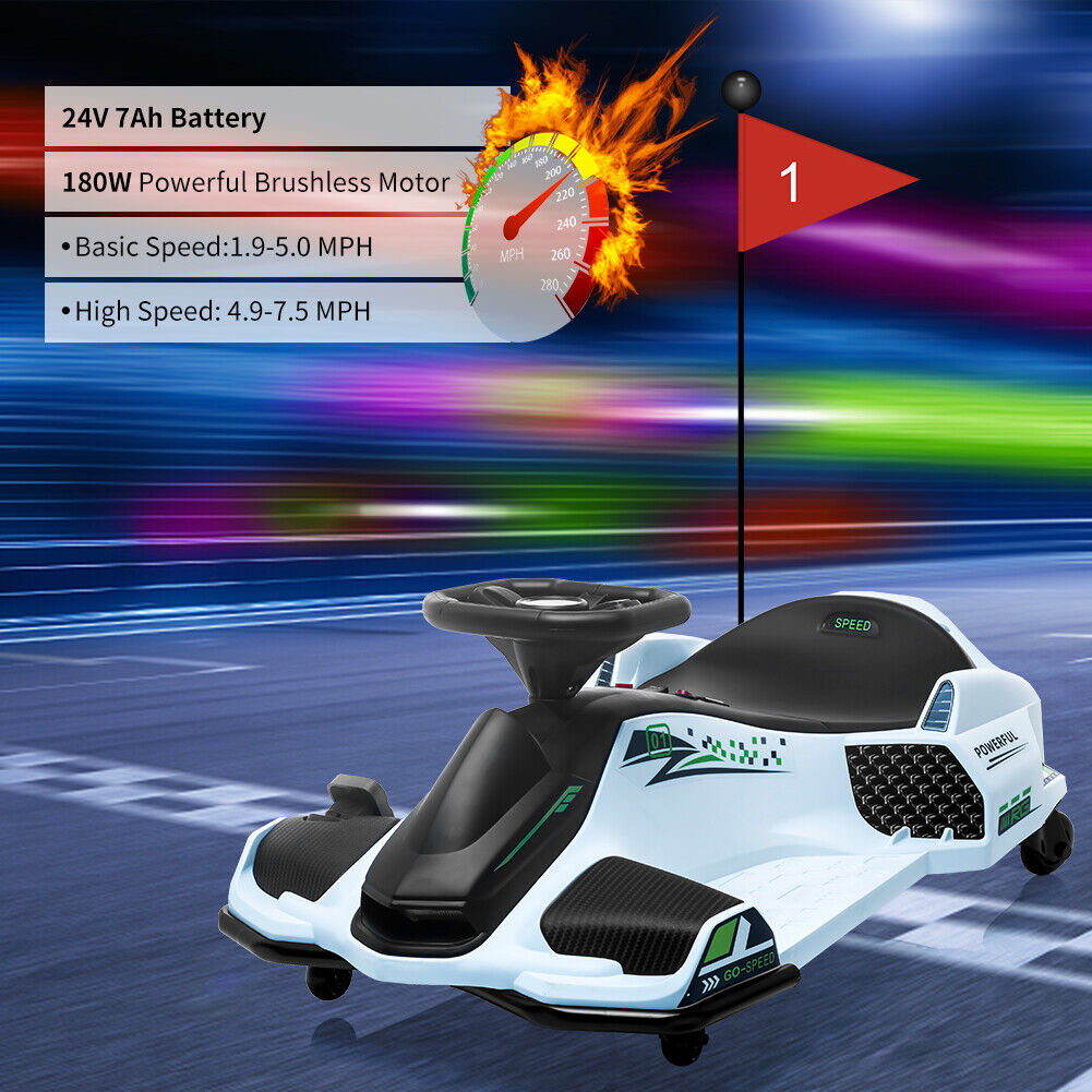 Electric Drift Car for Kids: High-Speed Ride-On Cart with 24V Power