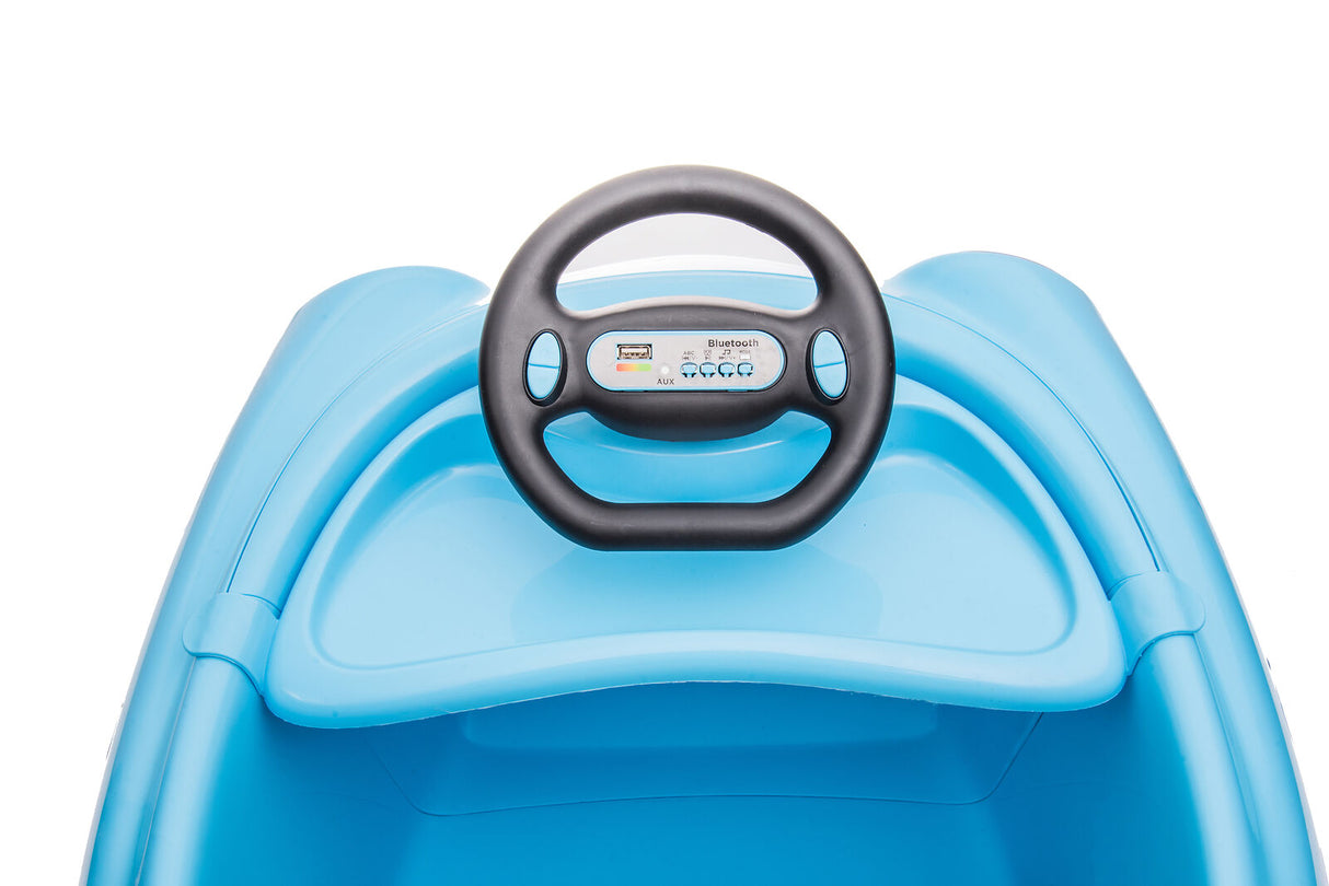 Electric Dual Drive Bumper Car with Rocking Horse Music and Pushrod Plate - 12v Ride On