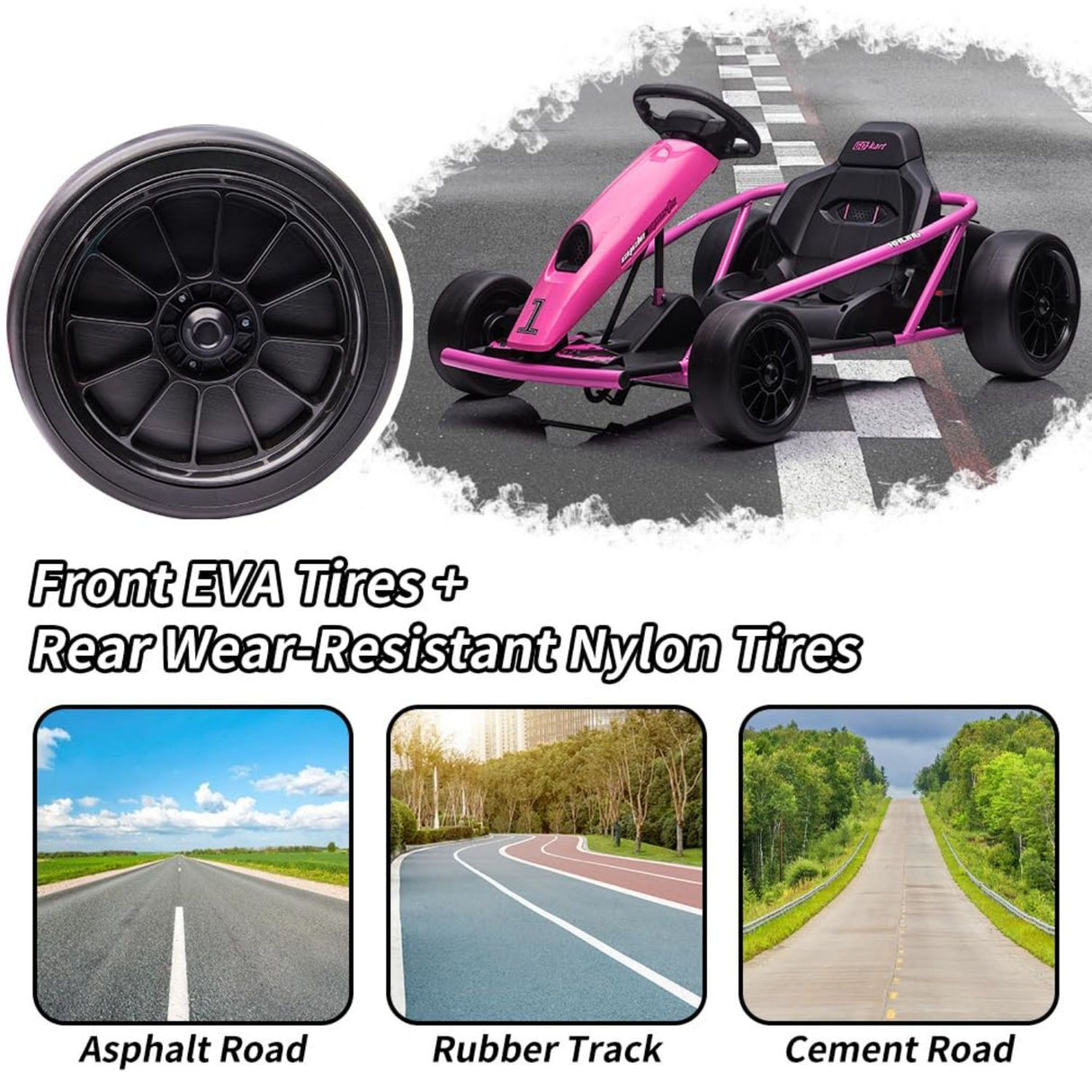 High-Speed Electric Go Kart for Kids - Perfect Racing Toy Gift!