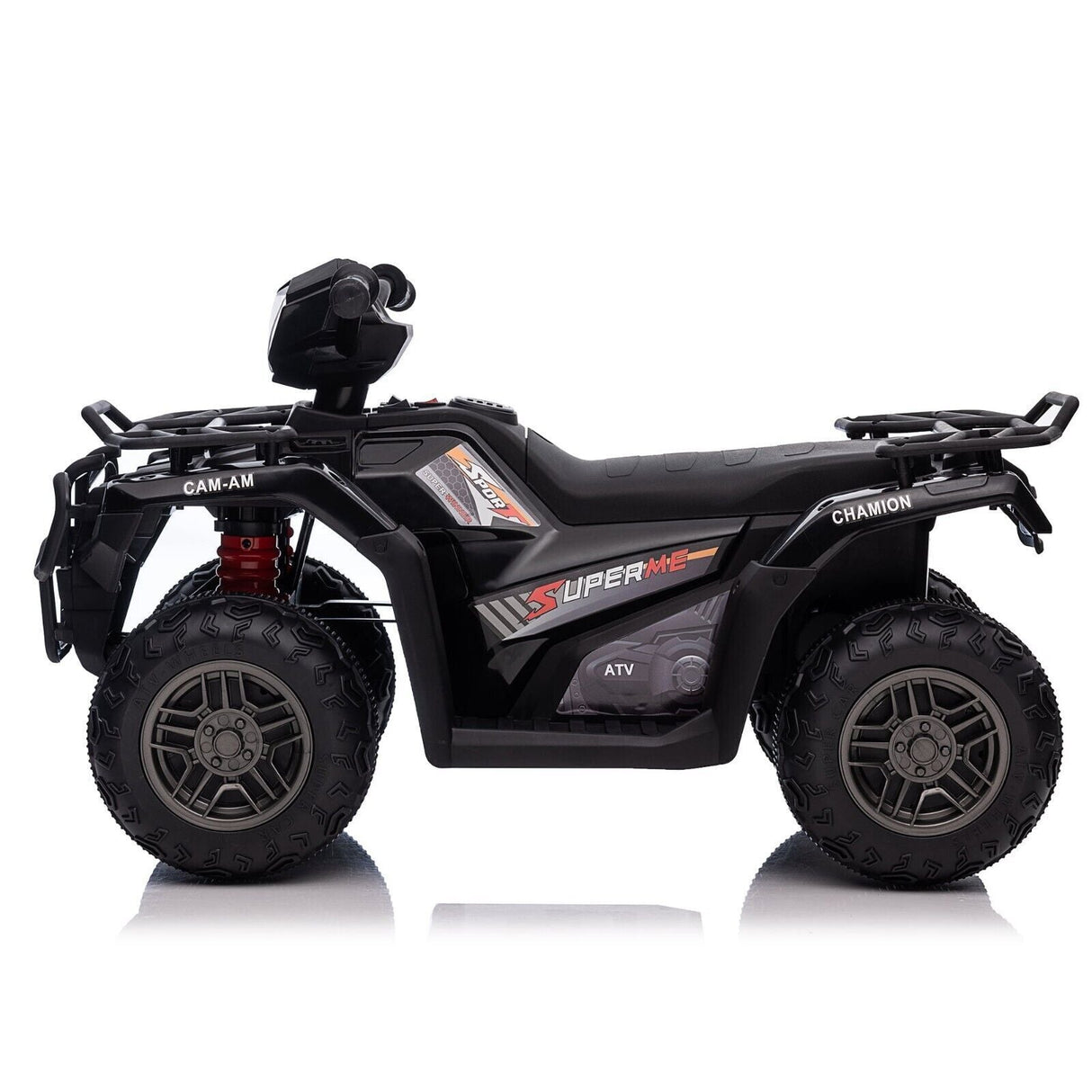 Electric Kids ATV Quad Car with MP3 Player and 4WD Drive in Black