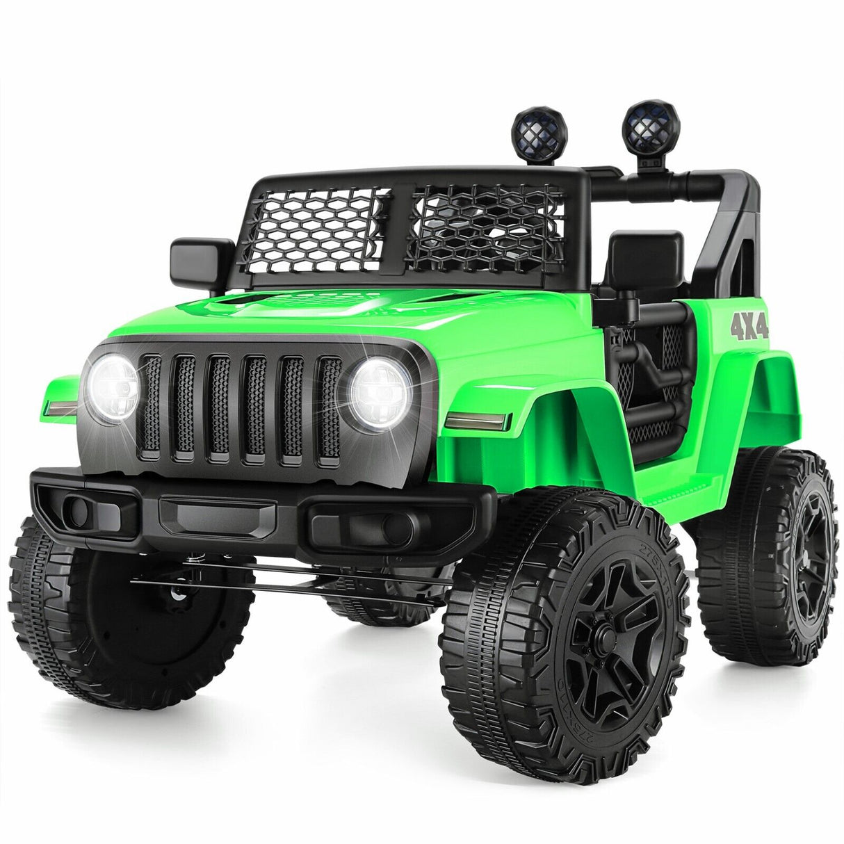 Remote Control Ride-On Car Truck for Kids with Lights, 3 Speeds, USB and MP3 Compatibility