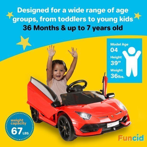 Electric Lamborghini Ride-On Car for Kids with Remote Control and MP3 Player - Perfect Gift for Children ??