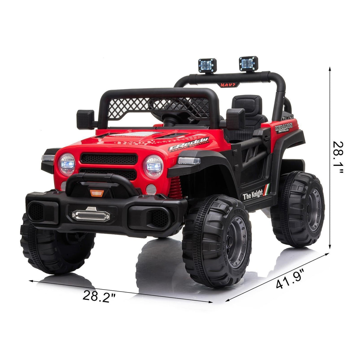 Electric Off-Road Truck for Kids with LED Lights - 12V 4.5AH Battery Powered Ride On Toy