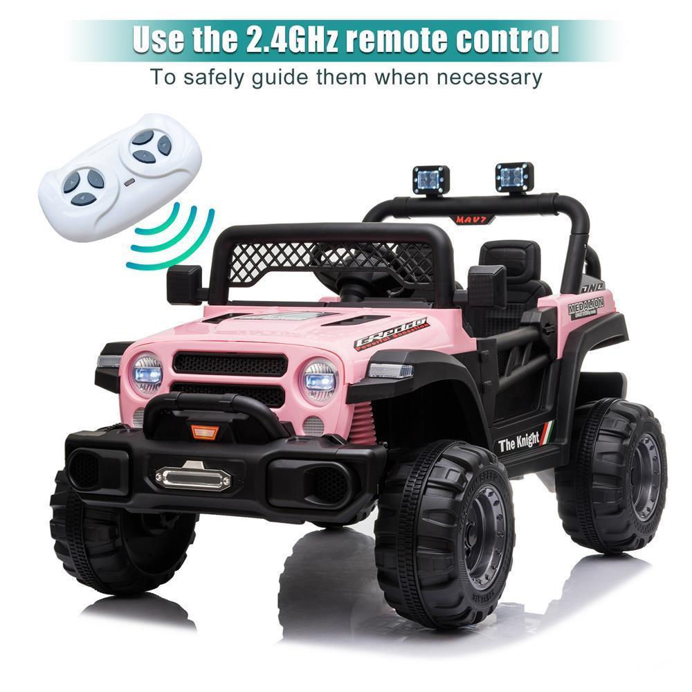 Electric Off-Road Truck for Kids with LED Lights - 12V 4.5AH Battery Powered Ride On Toy