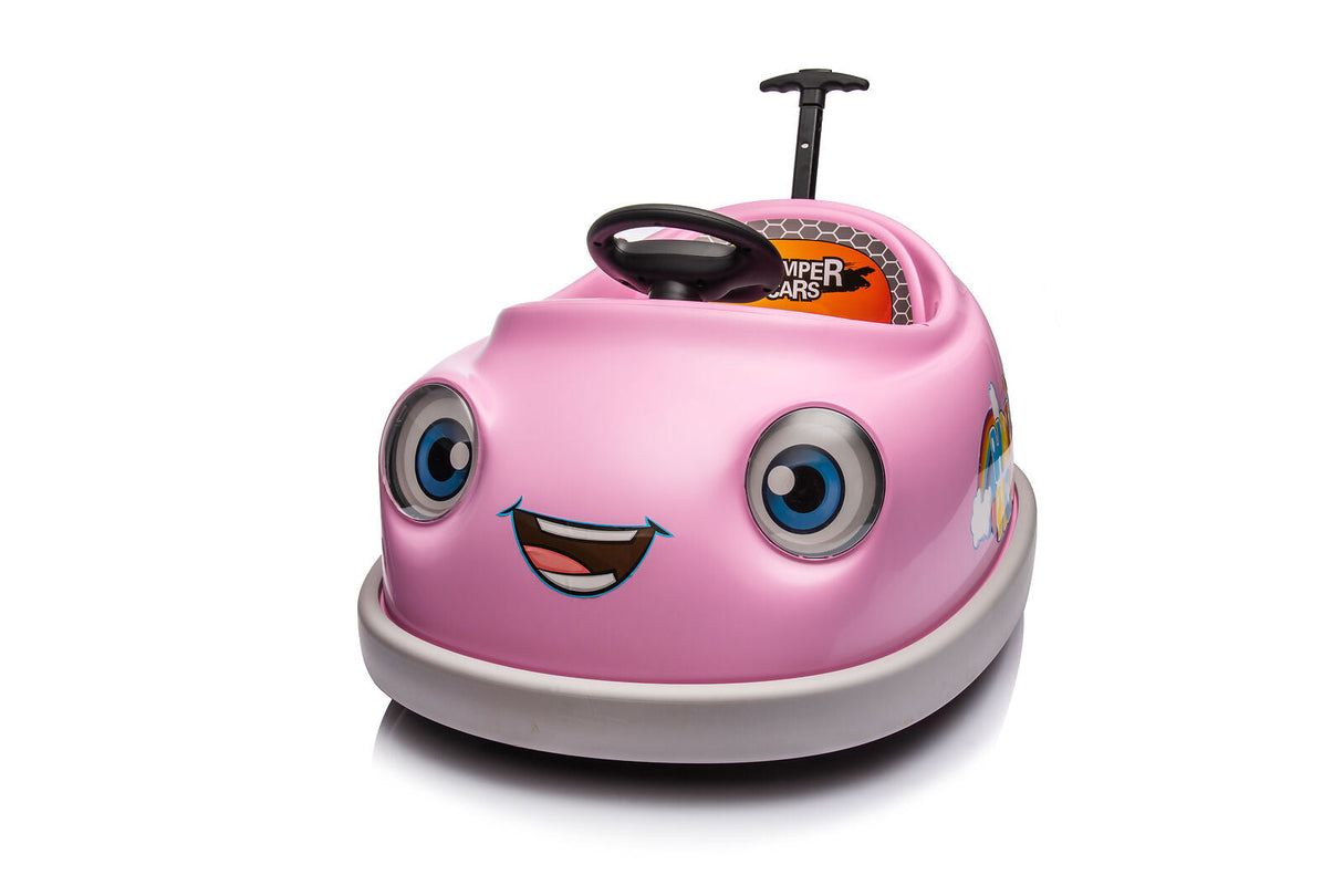Electric Pink Bumper Car for Kids with Remote Control - 12V Toddler Vehicle