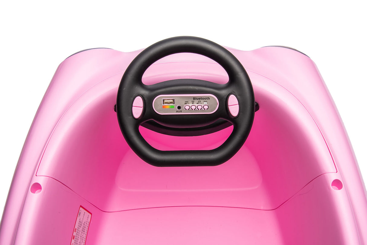 Electric Pink Bumper Car for Kids with Remote Control - 12V Toddler Vehicle