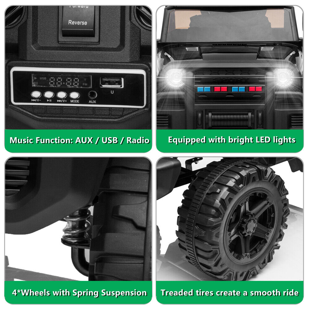 Electric Ride-On Car for Kids with Dual Drive and Remote Control