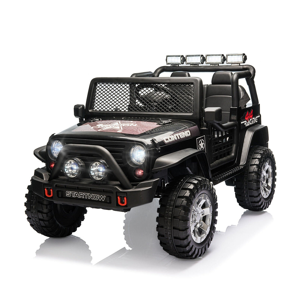 Electric Ride-On Car for Kids with Remote Control and LED Lights - 12V Battery Powered Toy Vehicle