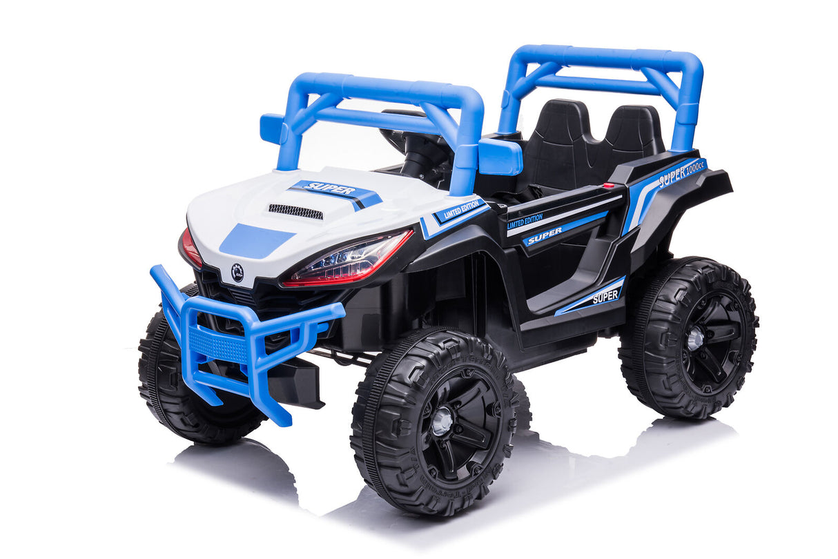 Electric Ride-On Car Truck for Kids with Remote Control, Music, and LED Lights - 12V One-Button Start