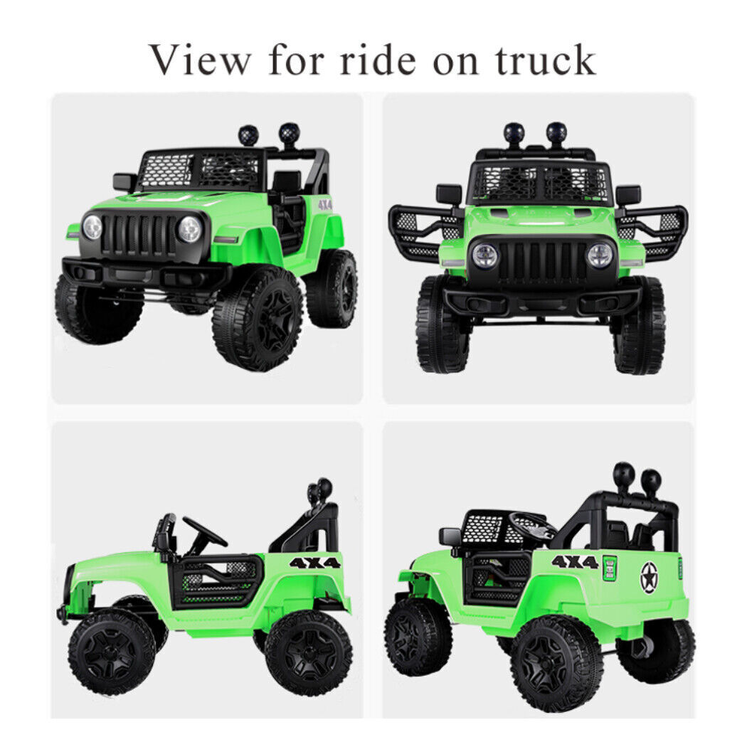 Electric Ride-On Truck for Kids with LED Lights, Parental Remote Control, and Bluetooth Music