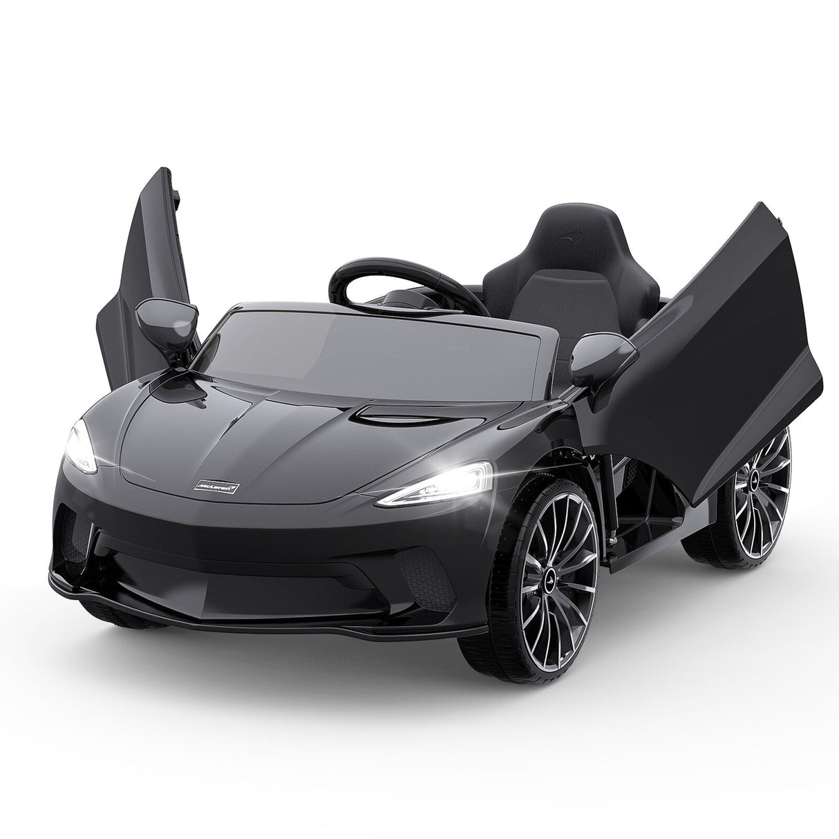 Electric Sports Car Ride-On Toy with LED Lights and MP3 Player - 12V, 1 Seat, Hydraulic Doors - Perfect Gift for Kids