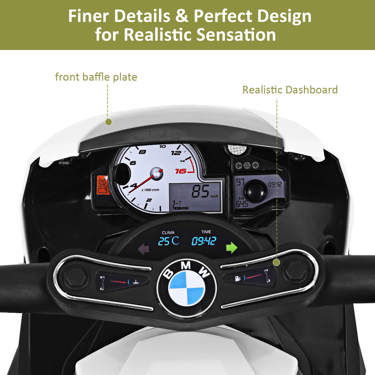 Electric Tricycle Motorcycle for Kids with Rechargeable Battery - Ideal for Boys and Girls