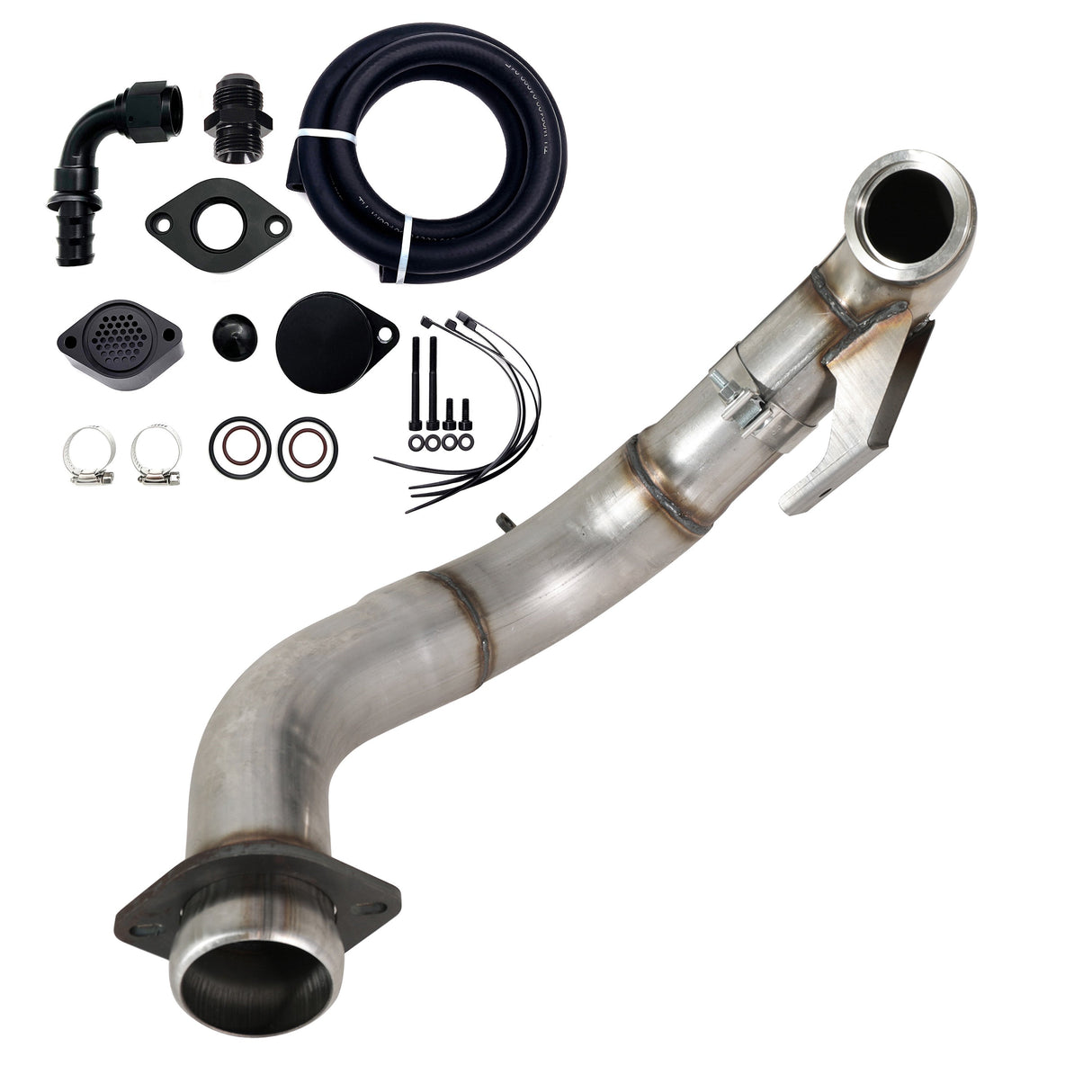 TruckTok 2015-2019 Ford 6.7L Powerstroke 4" Turbo Downpipe w/EGR delete kit TruckTok