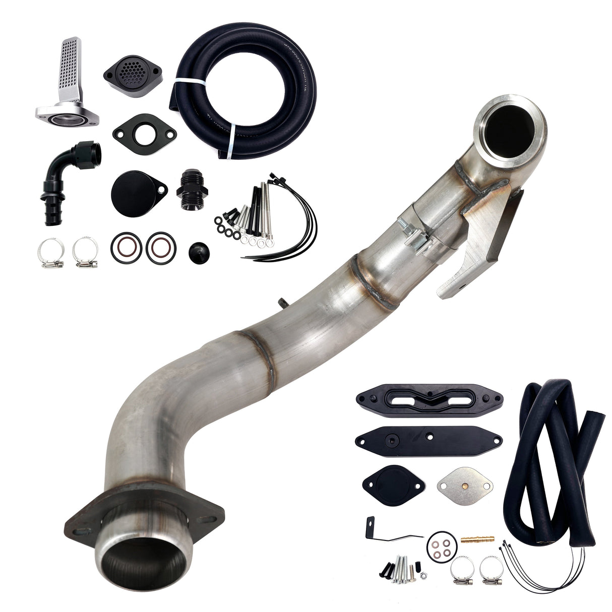 TruckTok 2015-2019 Ford 6.7L Powerstroke 4" Turbo Downpipe w/EGR delete kit TruckTok