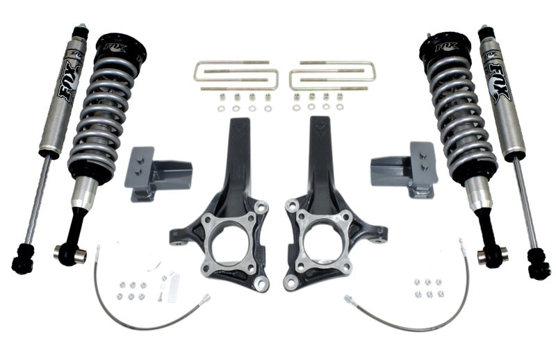 Kit de levage de broche MaxTrac 15-18 pour Ford F-150 2WD 7 po/4 po MaxPro Elite avec amortisseurs FOX