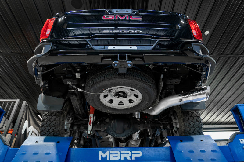 MBRP 20-23 Chevrolet Silverado 2500HD 6,6 L Armor Plus T409 SS Sortie latérale unique 5 pouces DPF Échappement arrière