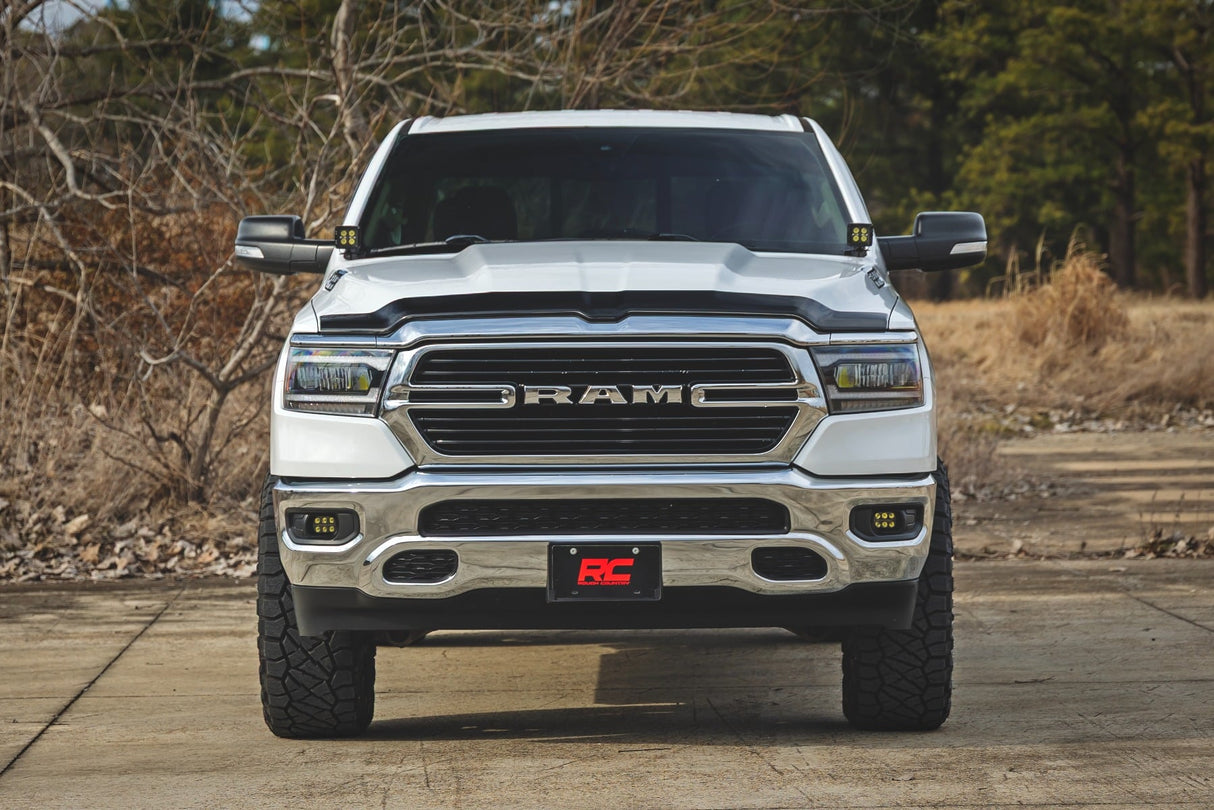 Rough Country LED Fog Light Kit Amber DRL Ram 1500 2019-2024