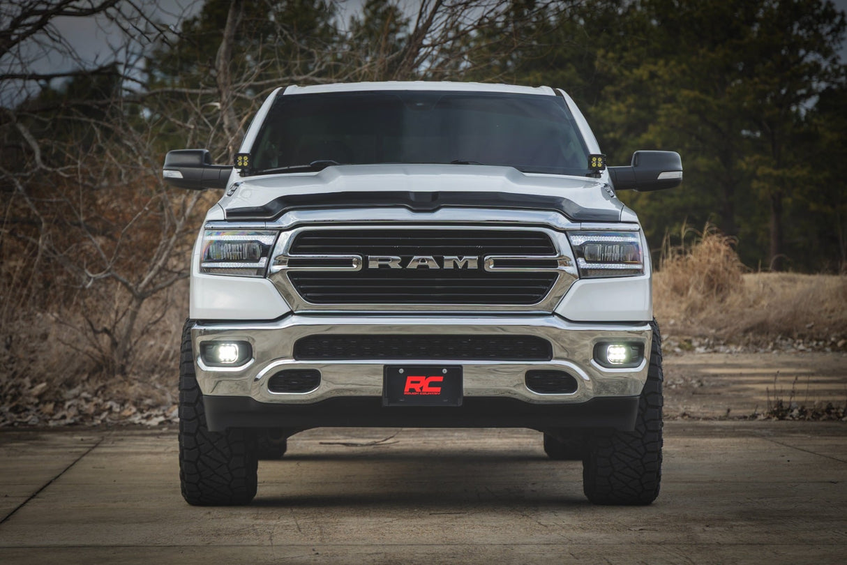 Rough Country LED Fog Light Kit Amber DRL Ram 1500 2019-2024