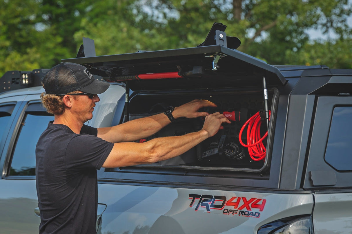 Rough Country Bed Cap Molle Panel Storage Bin for Toyota Tacoma