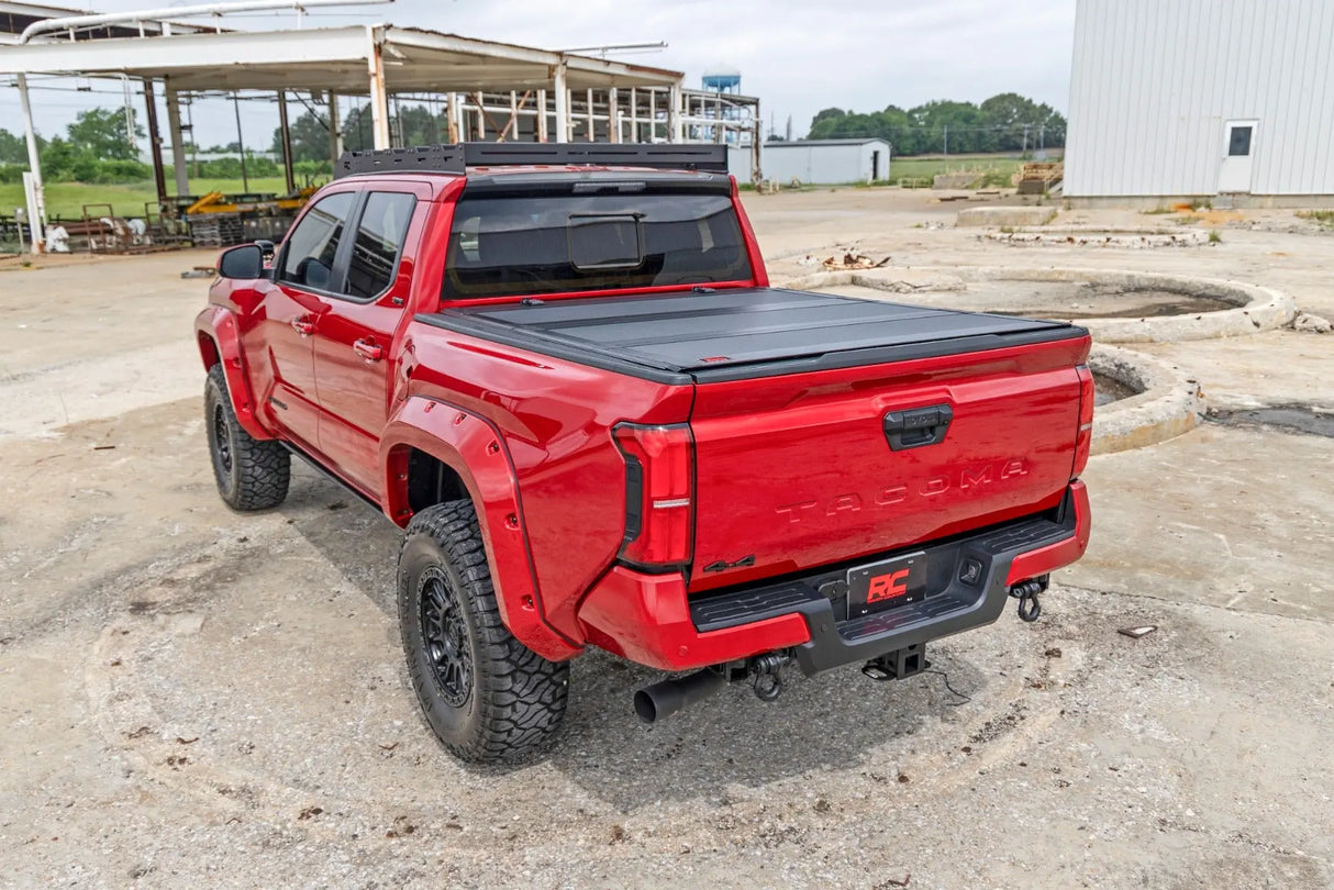 Rough Country Hard Tri-Fold Flip Up Bed Cover Toyota Tacoma 2WD/4WD 2024-2026 49415551-config