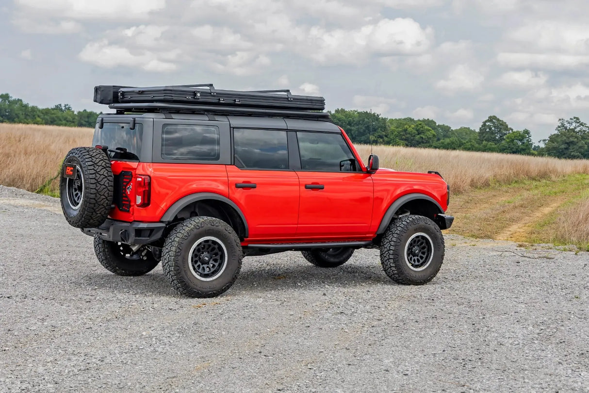Rough Country OV2 Running Boards Side Step Bars 4-Door Ford Bronco 4WD 2021-2026 14007