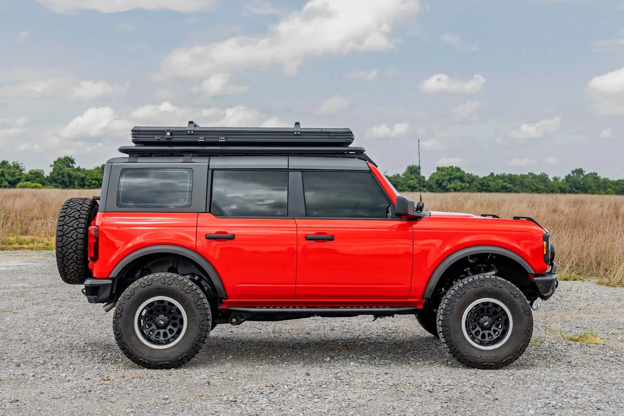 Rough Country OV2 Running Boards Side Step Bars 4-Door Ford Bronco 4WD 2021-2026 14007