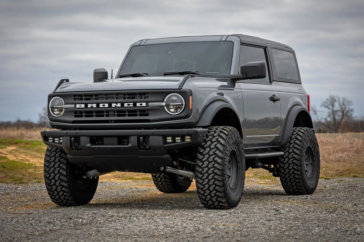 Rough Country OV2 Running Boards Side Step Bars 2-Door Ford Bronco 4WD 2021-2026 14004