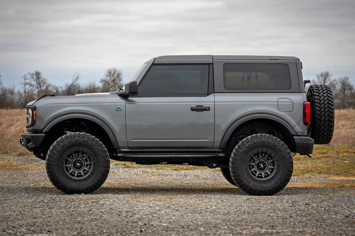 Rough Country OV2 Running Boards Side Step Bars 2-Door Ford Bronco 4WD 2021-2026 14004