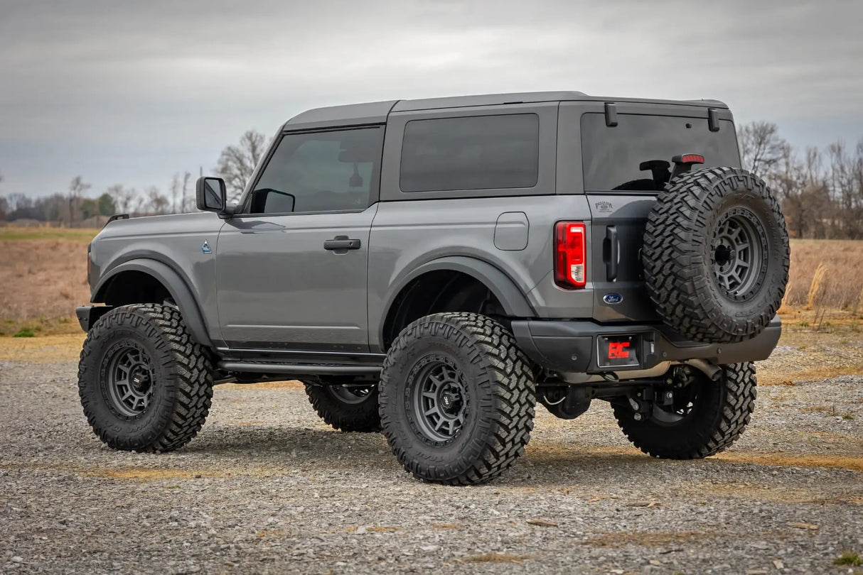 Rough Country OV2 Running Boards Side Step Bars 2-Door Ford Bronco 4WD 2021-2026 14004