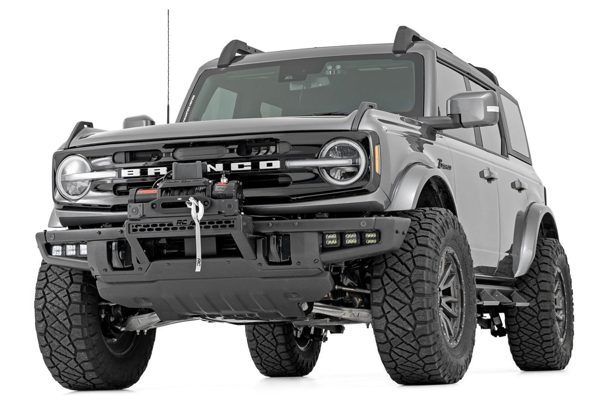 High Winch Mount | All Models | 12000S | 20 Inch Black Single Row LED | Ford Bronco (21-24)