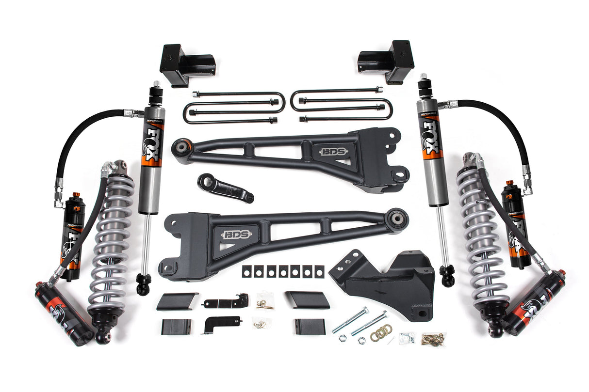 4 Inch Lift Kit w/ Radius Arms | FOX 2.5 Coilover Conversion - Performance Elite | Ford F450 Super Duty (20-22) 4WD BDS Suspension