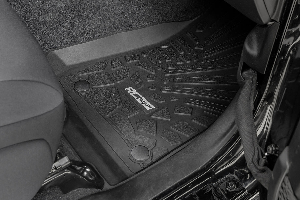 Rough Country Flex Fit Front Floor Mats Jeep Wrangler JL
