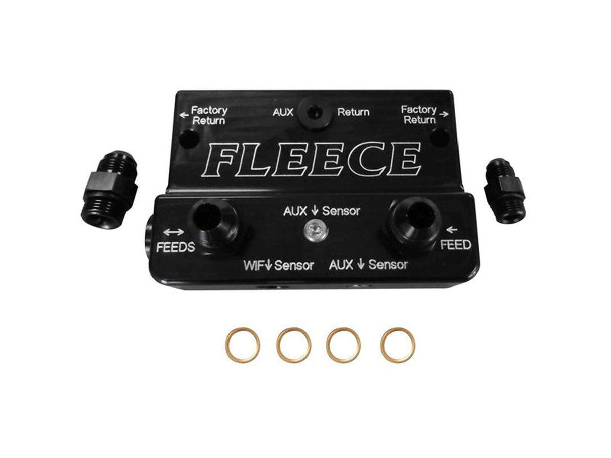 Fleece FPE-FFD-RF-4G Fuel Distribution Block, 2010-2018 Dodge 6.7L Cummins Fleece Performance