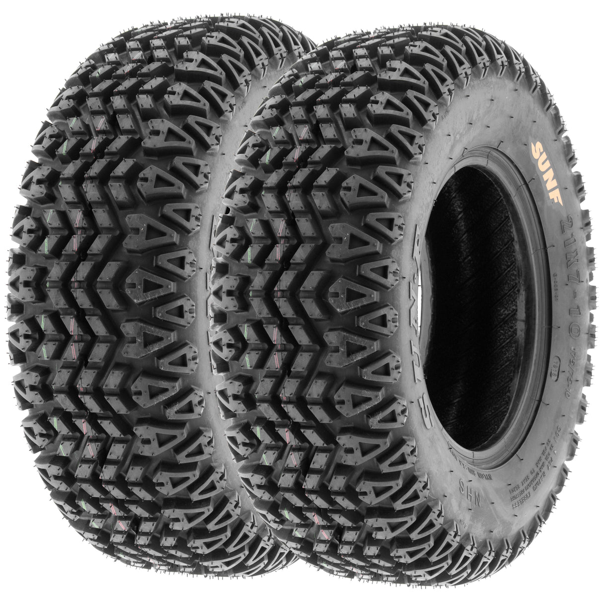 SunF ATV TIRE/UTV TIRE All Terrain Golf Cart Tire 4 PR Tubeless G003 (set of 2) SUNF