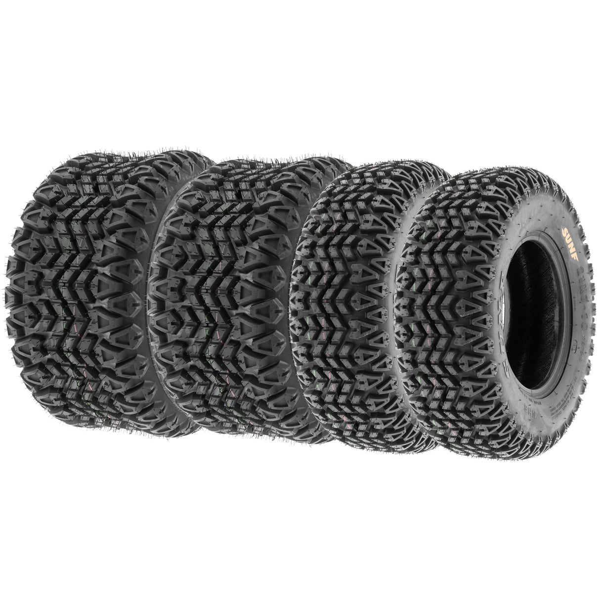 SunF ATV TIRE/UTV TIRE All Terrain Golf Cart Tire 4 PR Tubeless G003 (bundle set) SUNF